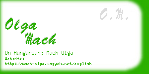 olga mach business card